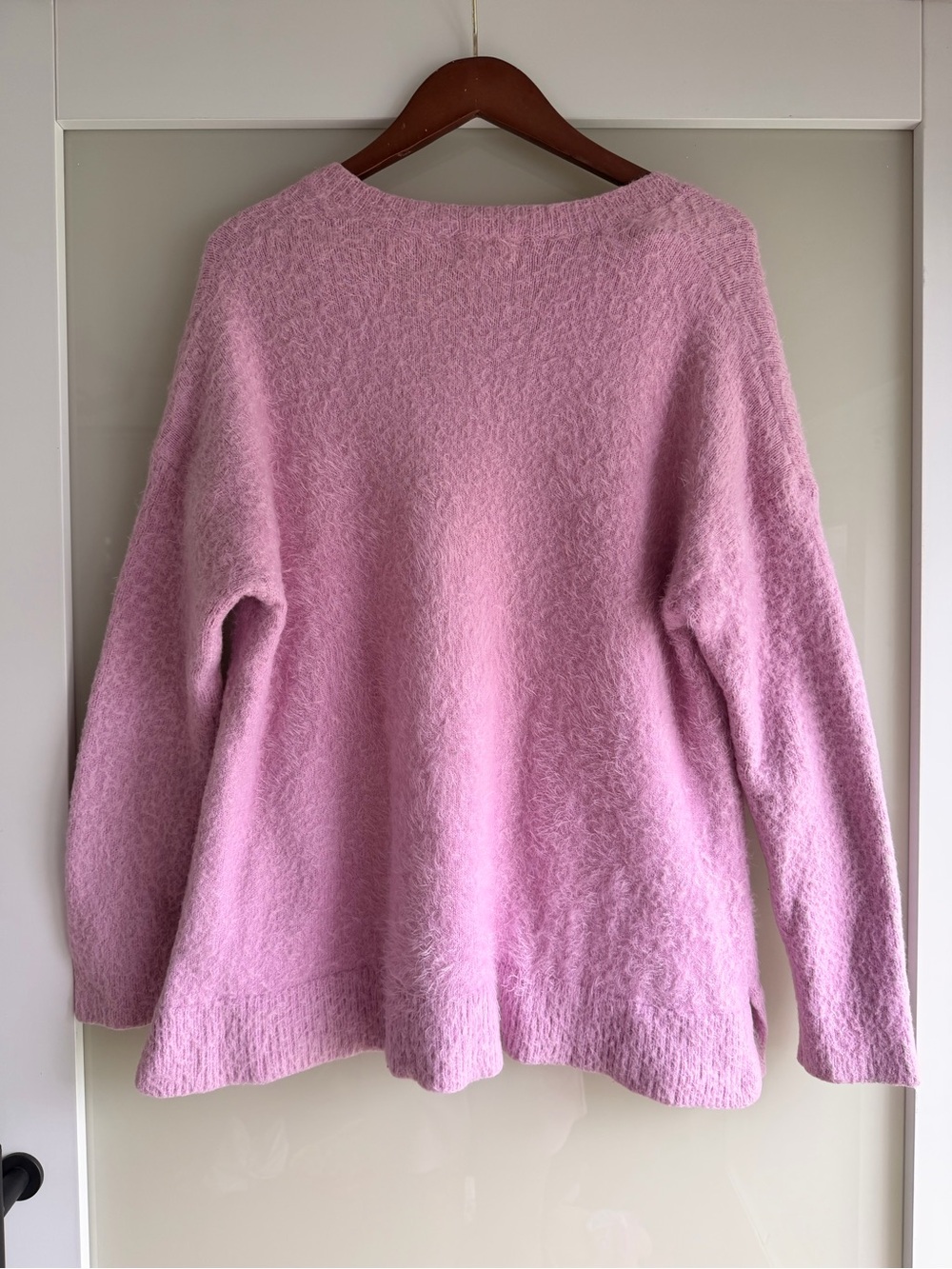 Dreamy pink fuzzy knit sweater—ultra-soft, cozy & effortlessly chic! - Picture 2 of 9